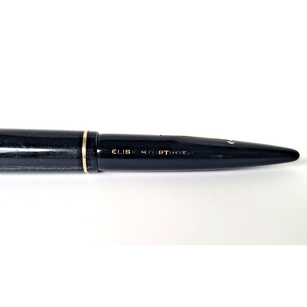 14k Gold Nib Vintage Eversharp Skyline Fountain Pen Black USA - READ! AS-IS! - Picture 4 of 9